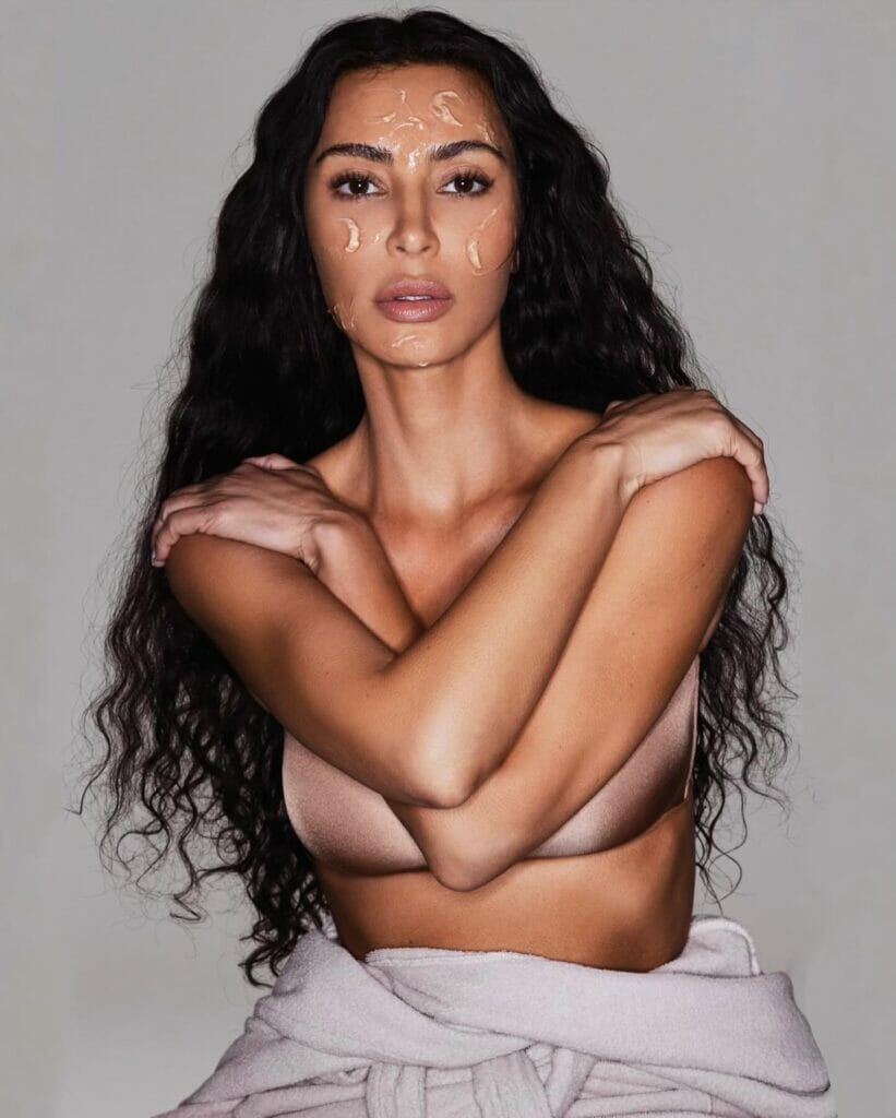 Kim Kardashian in a crop top