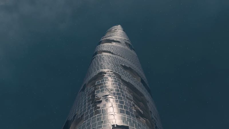 Shanghai tower starfield