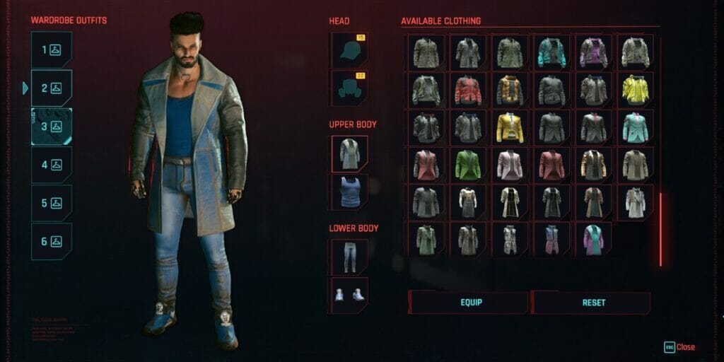 Cyberpunk 2077: Clothing