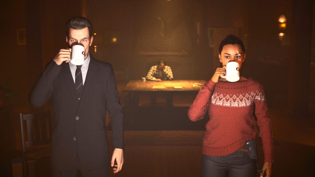 FBI agents drink coffee in Remedy Entertainment's new survival horror game