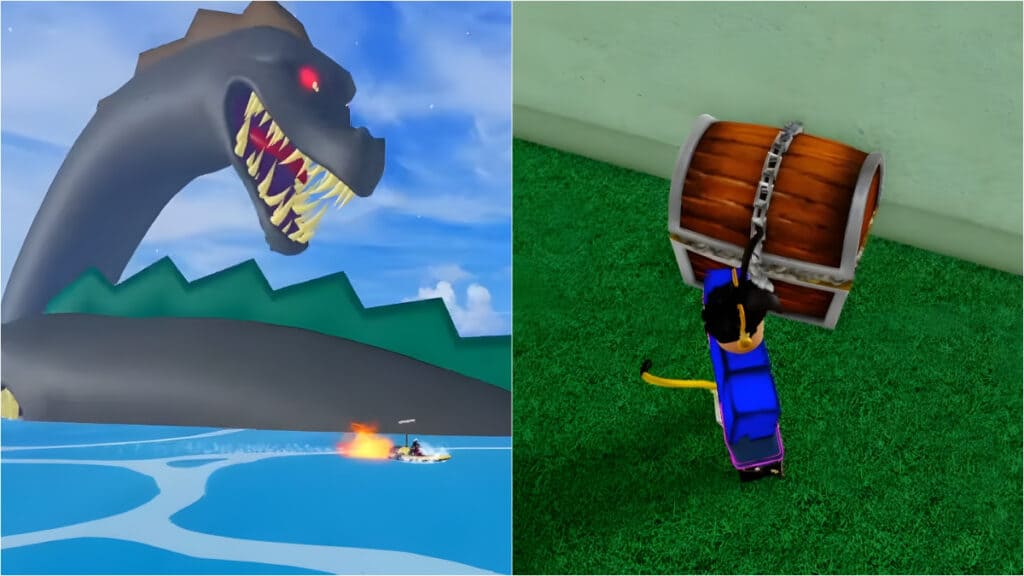 A Sea Beast and a treasure chest, the two ways to get the Fist of Darkness in Blox Fruits