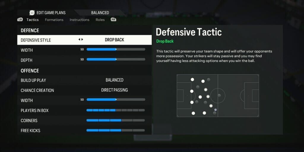 Drop Back Defensive Tactic