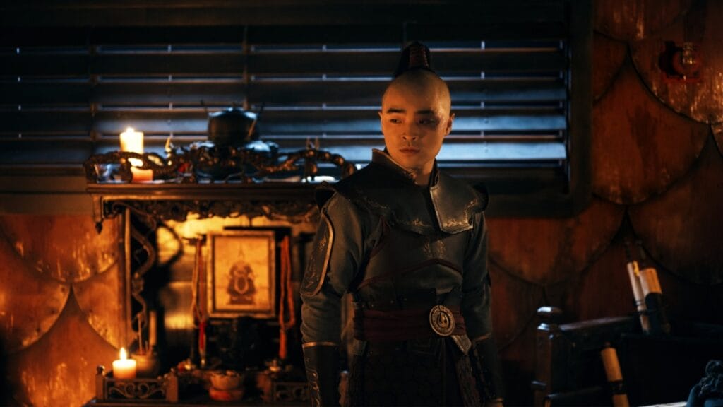 Dallas Liu as Zuko in the first look at the Fire Nation in Netflix's Avatar: The Last Airbender