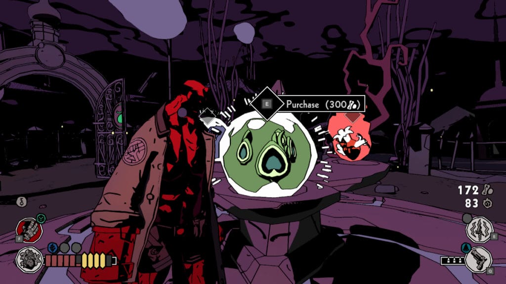 Hellboy looks at a Blessing in Web of Wyrd