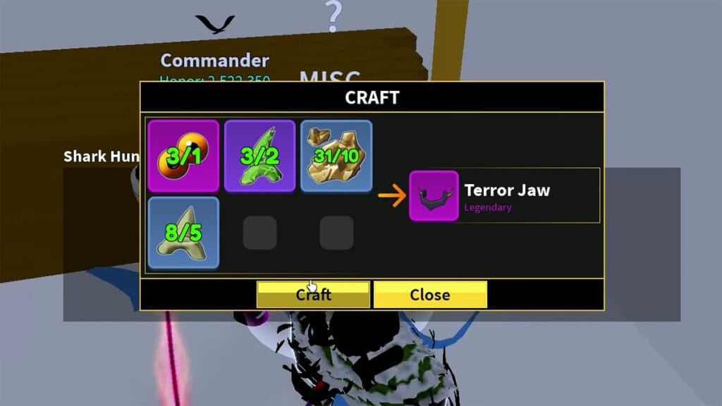 How to Craft Terror Jaw