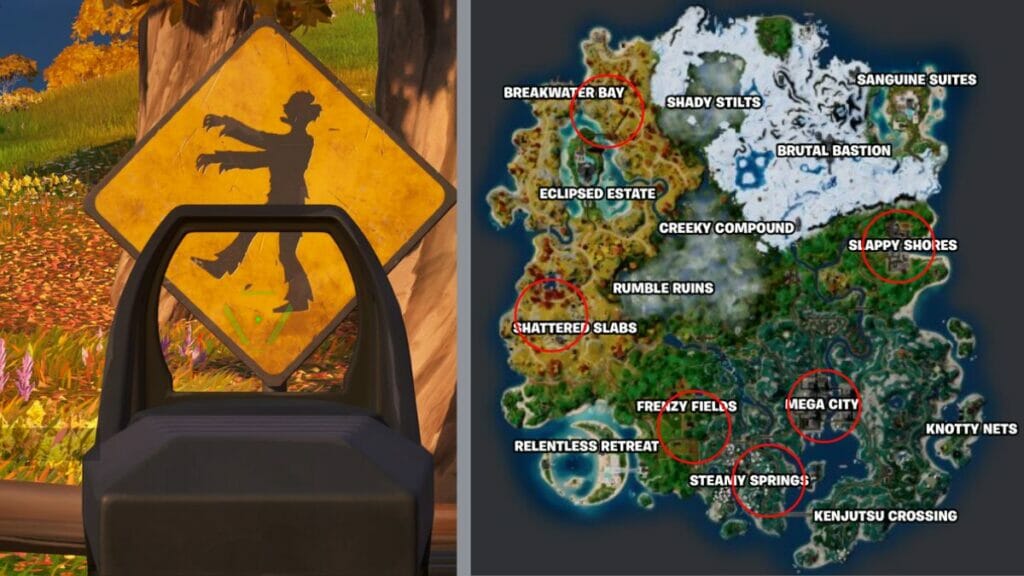 How to Assist in Destroying Zombie Road Signs in Fortnite | The Nerd Stash