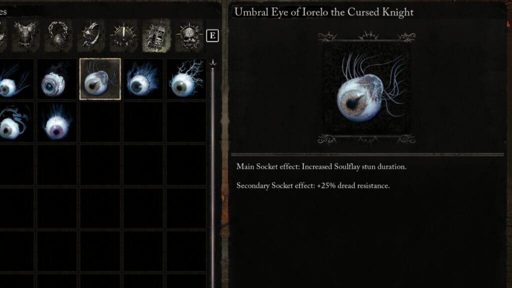 The Umbral Eye of the Cursed Knight in Lords of the Fallen