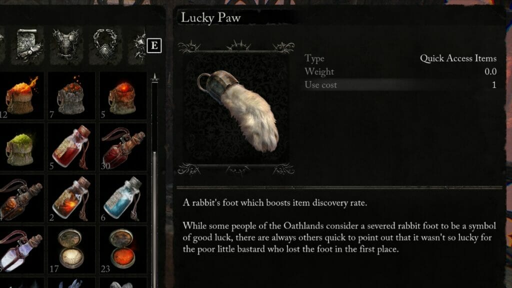 Lucky Paw in Lords of the Fallen