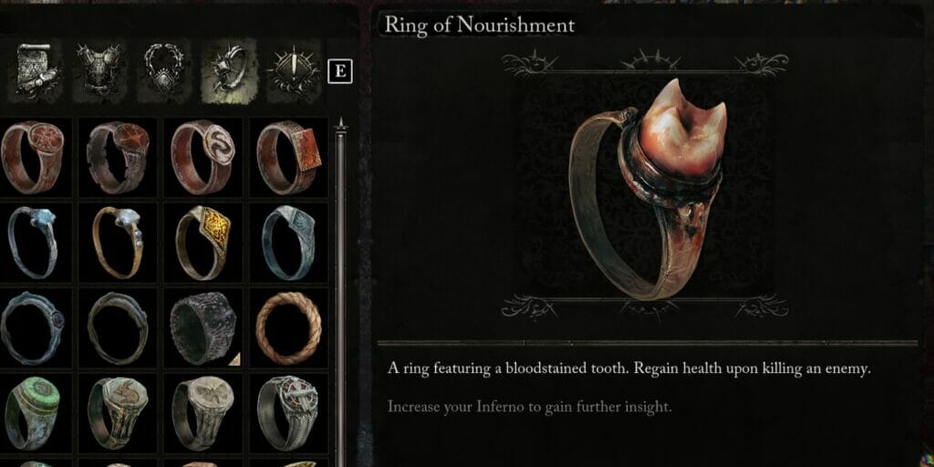 The Ring of Nourishment from Lords of the Fallen