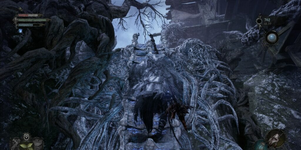 An Umbral ladder in Abandoned Redcopse in Lords of the Fallen