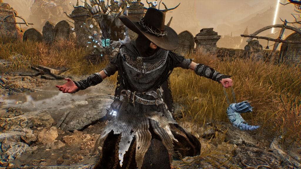 The Umbral Lampbearer poses in Lords of the Fallen
