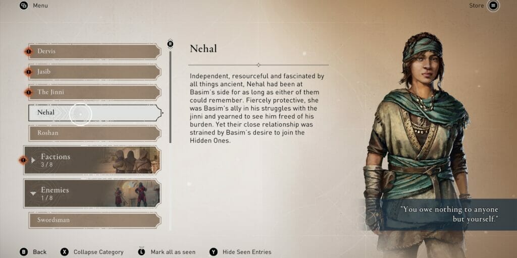 Nehal Assassin's Creed Mirage Story