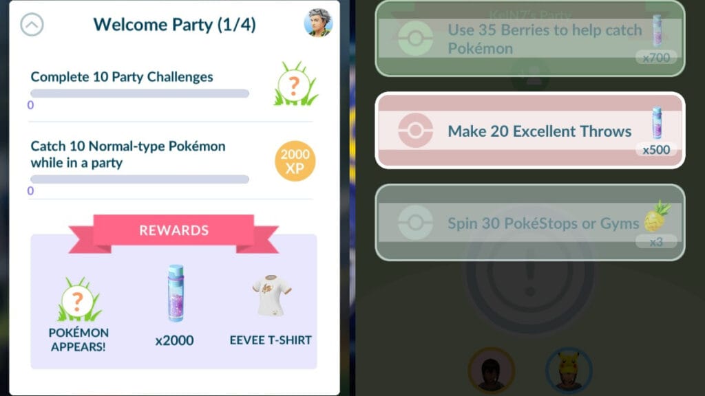 pokemon go party challenge