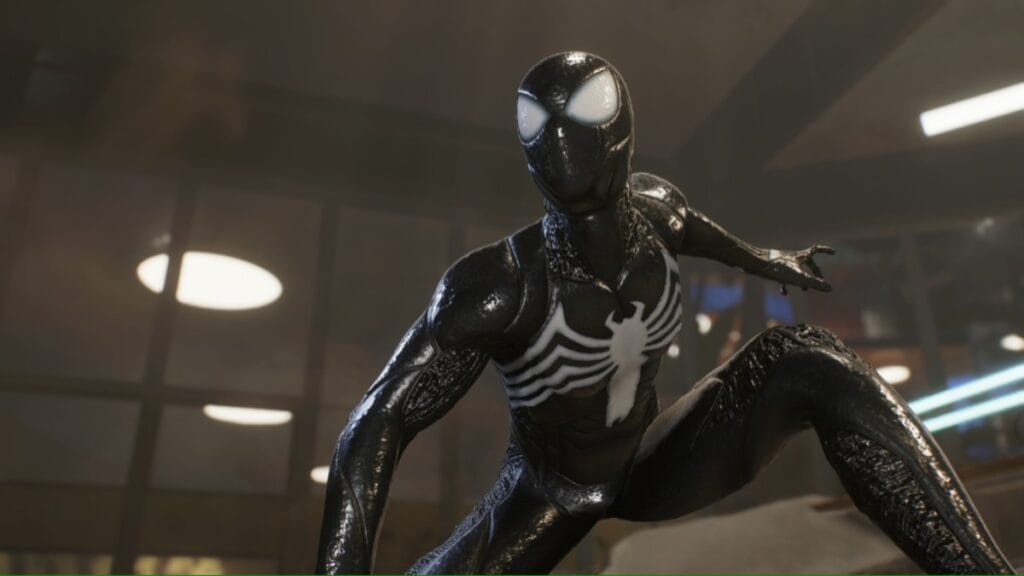 Yuri Lowenthal as Peter Parker in the Venom suit