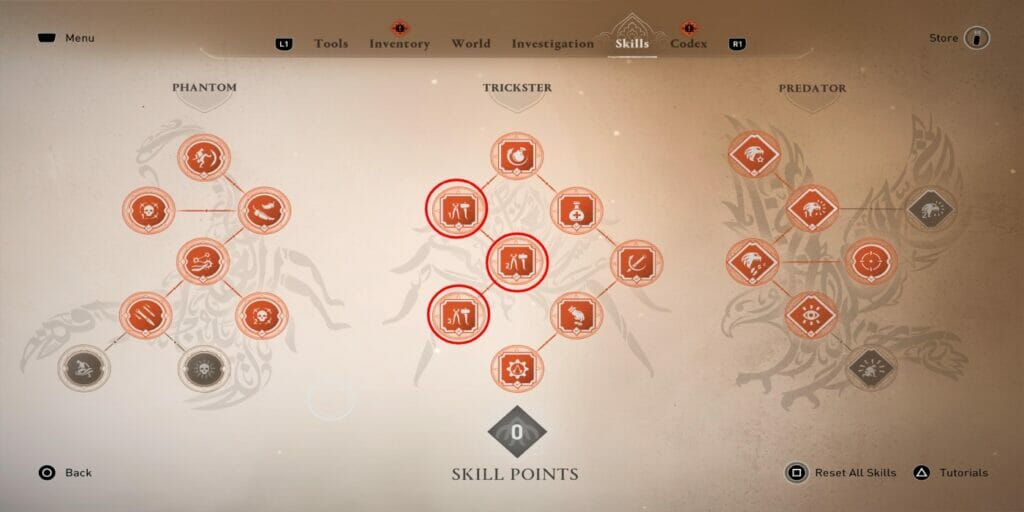 Assassin's Creed Mirage Trickster Skills