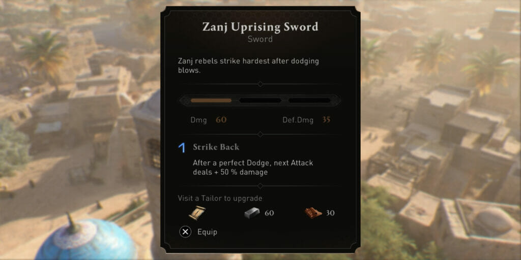Assassin's Creed Mirage Zanji Weapons