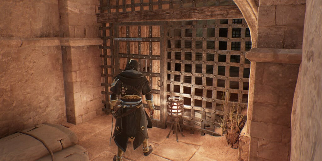 You need to unbar the door leading into the chamber with the chest.