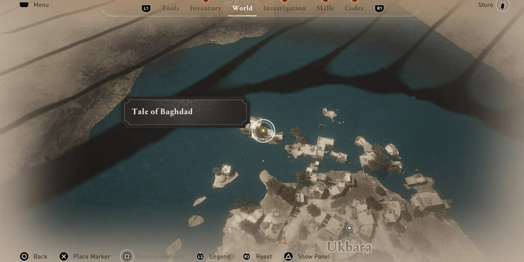 Where to find Tale of Baghdad #6 in Assassin's Creed Mirage.