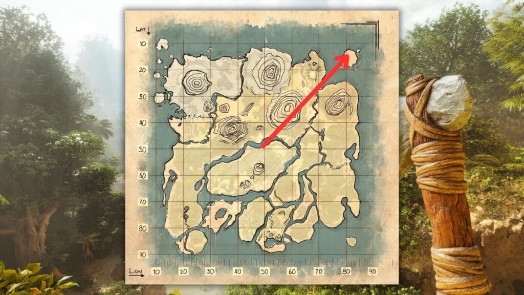 Ark Survival Ascended: Carno Cave location on the map