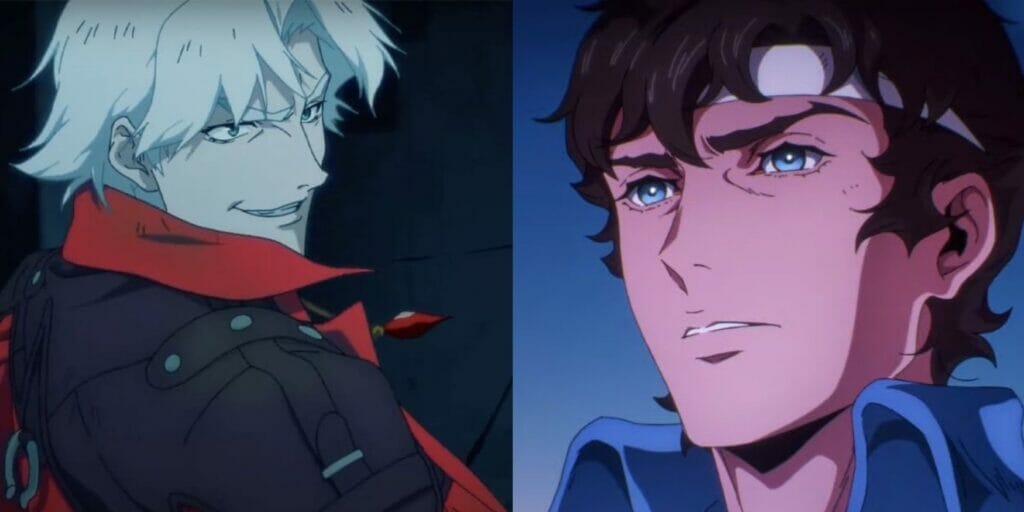 Netflix's Castlevania and Devil May Cry side by side