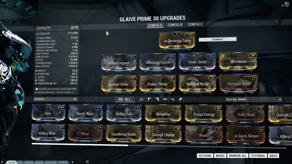 Glaive Prime Mods
