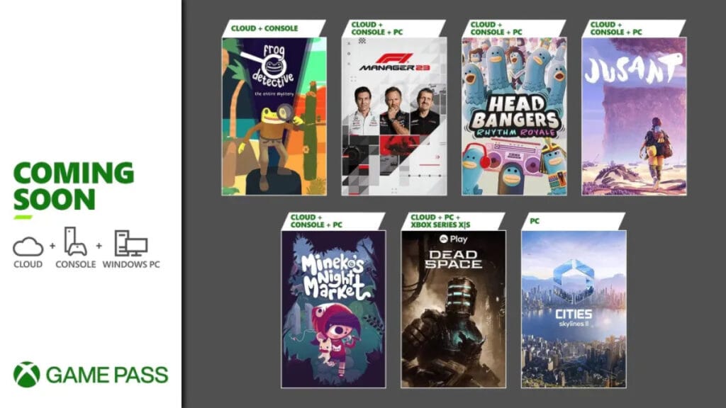 Xbox Game Pass Games For October 2023