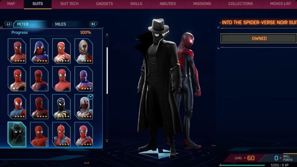 Into the Spider-Verse Noir Suit (Peter Parker)