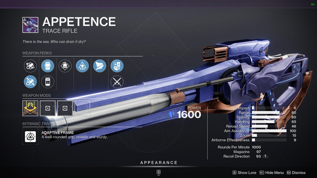Appetence Season of the Wish Weapon