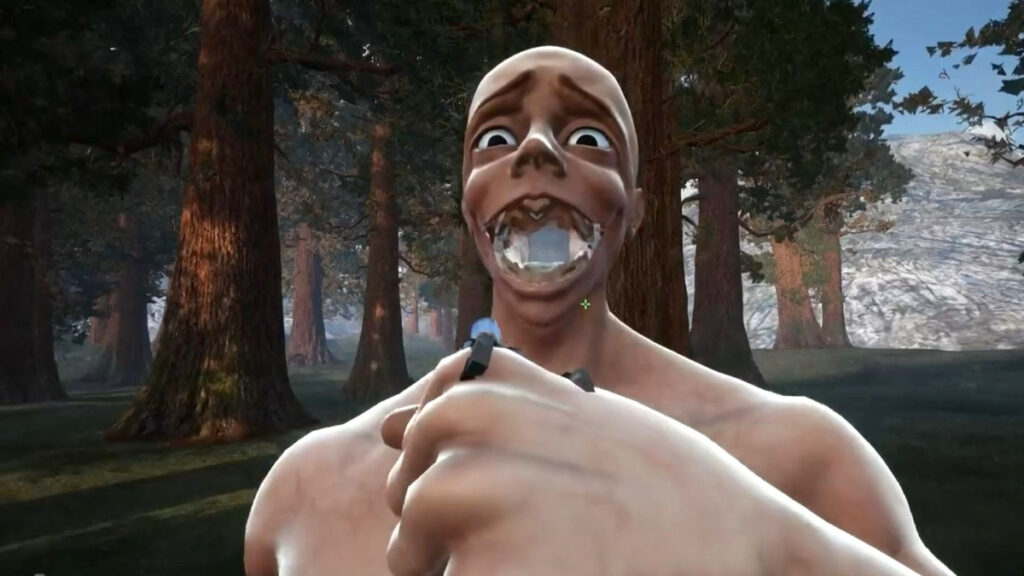 A titan grabs the player in an Attack on Titan fan game