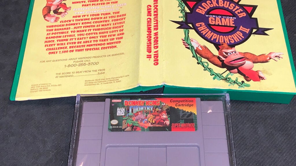 This cartridge was used for a game competition.