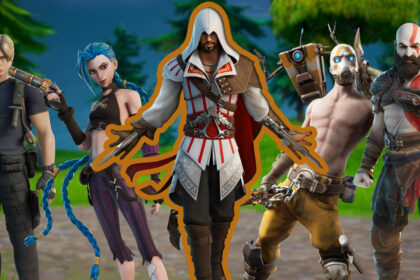 Feature image of Fortnite Gaming Legends Series Leon S. Kennedy, Arcane Jinx, Ezio Auditore, Psycho Bandit, and Kratos iconic Costume video game characters