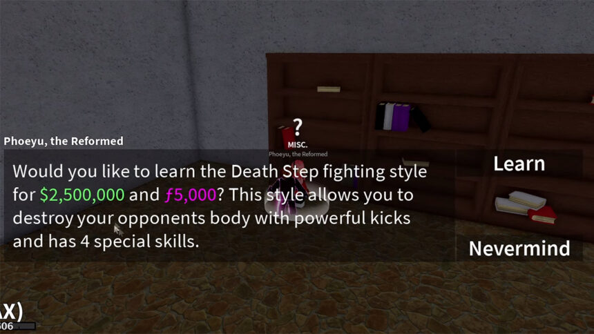How To Learn Death Step in Blox Fruits | The Nerd Stash