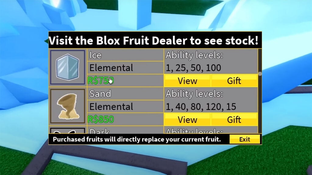 How To Get Ice Fruit