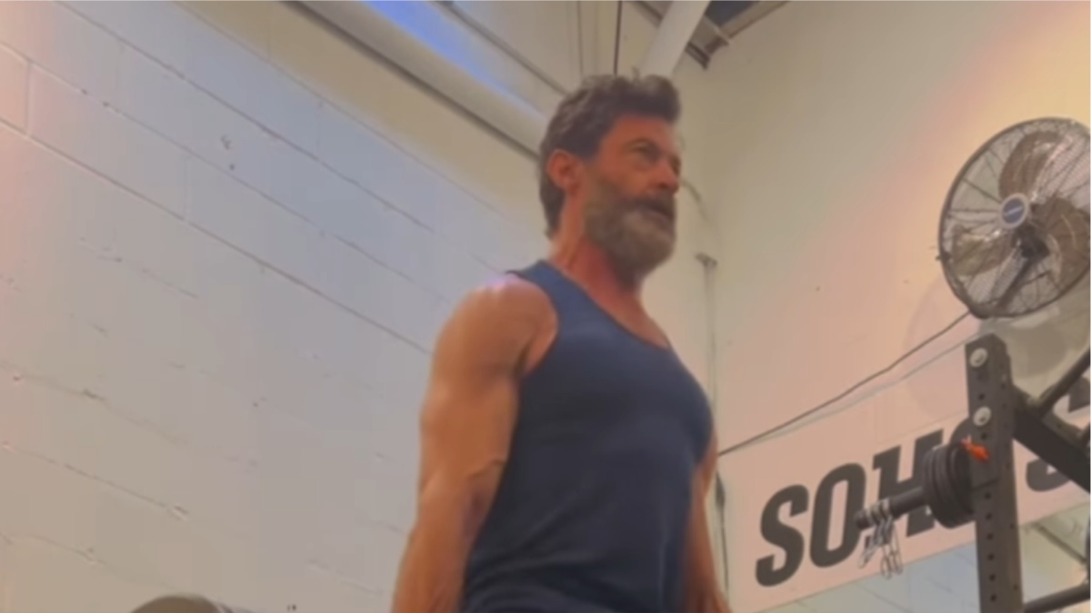 Hugh Jackman is getting his workout on to reprise his role as Wolverine