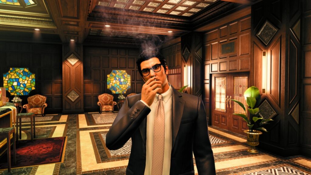 Kiryu smokes in Like a Dragon Gaiden