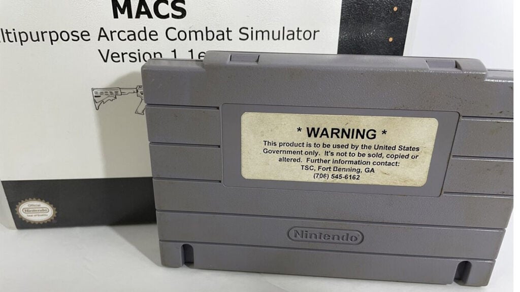 This rare and valuable SNES game would have been used for army training.