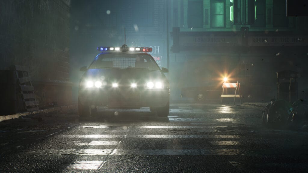 A police car in RoboCop: Rogue City
