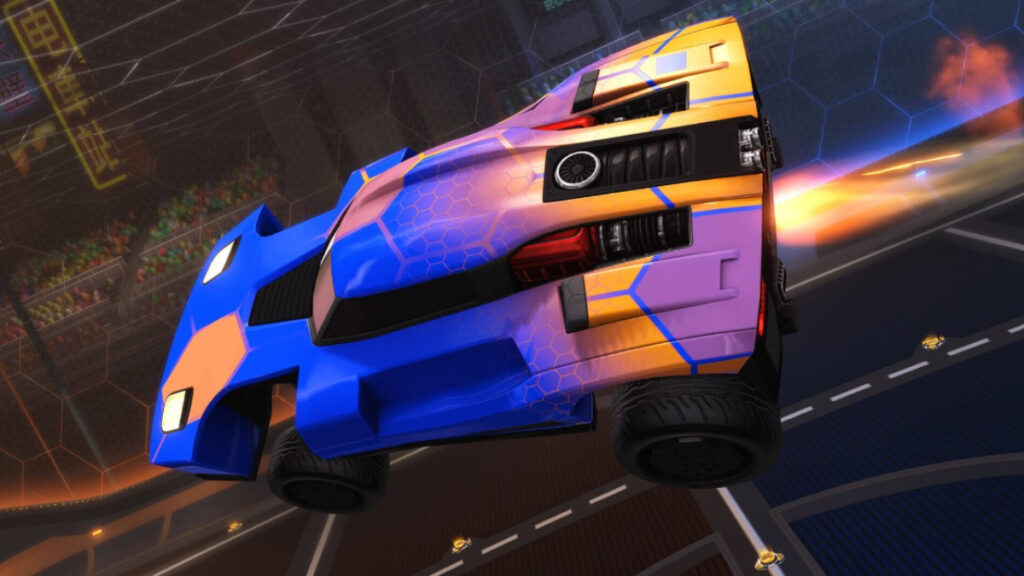 A car boosts in Rocket League, one of the best free games on PC in 2023