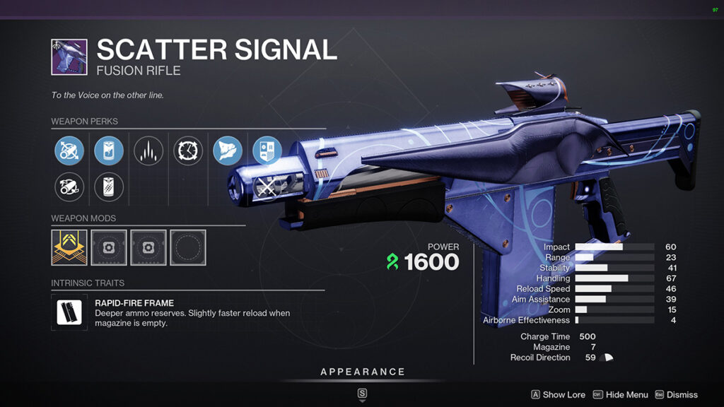 Scatter Signal Season of the Wish Weapon