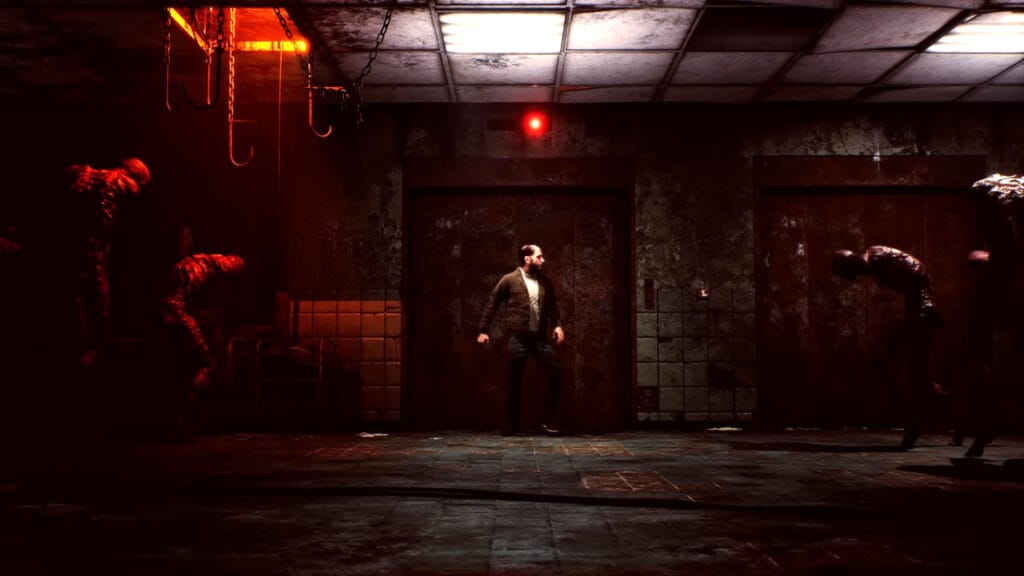 Monsters surround a man in Silent Hill: Ascension