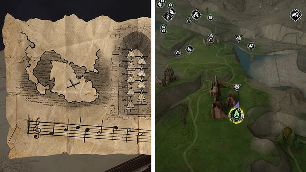 Hogwarts Legacy Solved By The Bell map solution