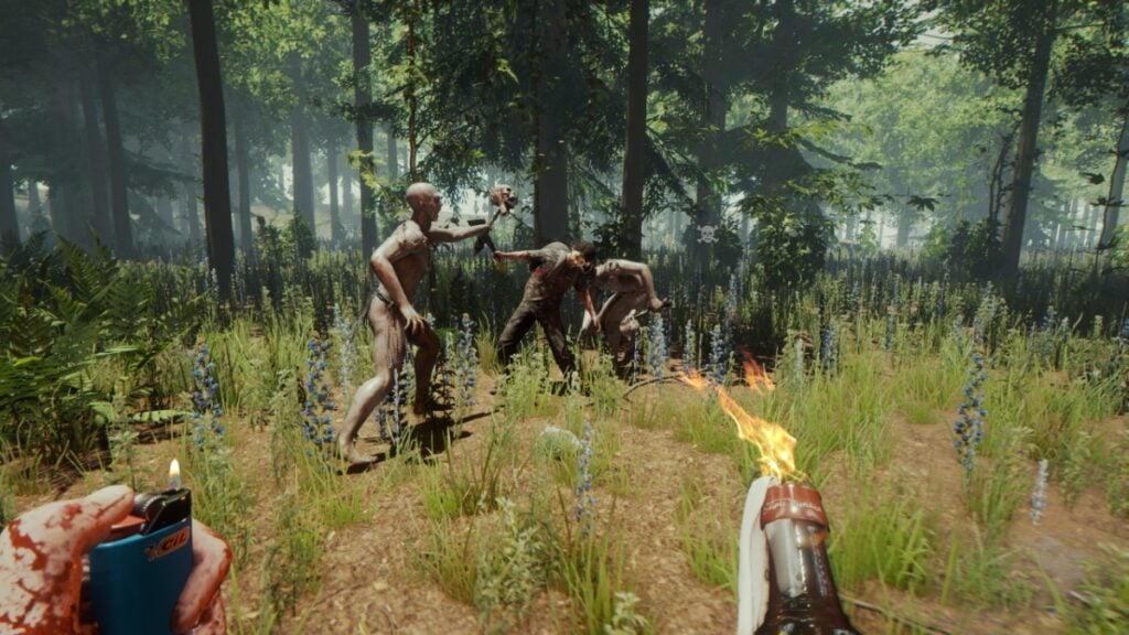 Cannibals in The Forest, a horror game like Lethal Company