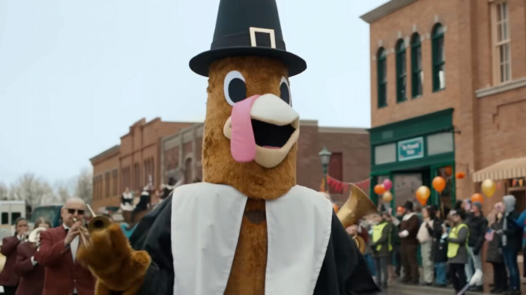 The turkey mascot in Thanksgiving which might have a post-credits scene.