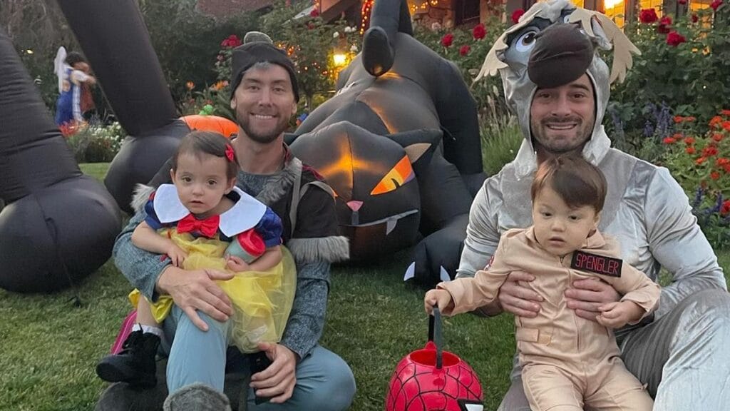 Lance Bass shares Halloween photos with himself, his husband Michael, and twins Violet and Alexander