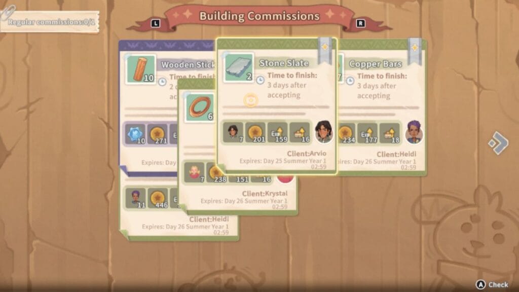 Don't skip out on Building Commissions in My Time at Sandrock