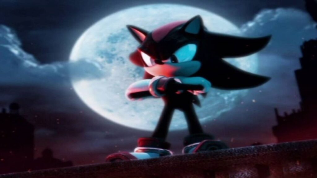 A shot from the opening cutscene from Shadow the Hedgehog