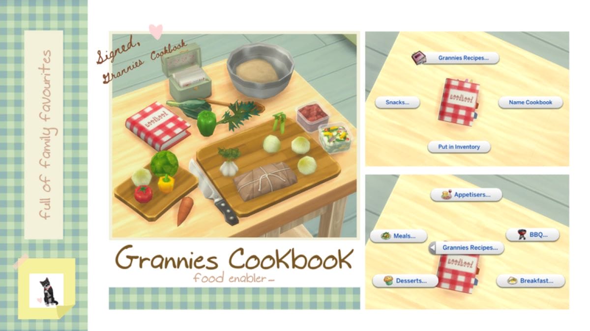 How to install the Grannies Cookbook Mod in The Sims 4.