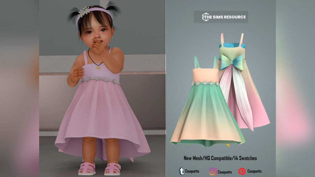 The Ashira Dress is a good choice for fashionable infants.