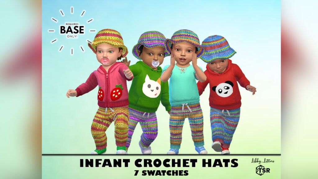 The Infant Crochet Hat CC Pack is a cozy accessory for any infant.