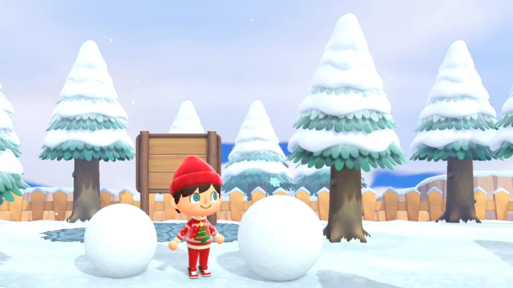 how to build snowman in animal crossing